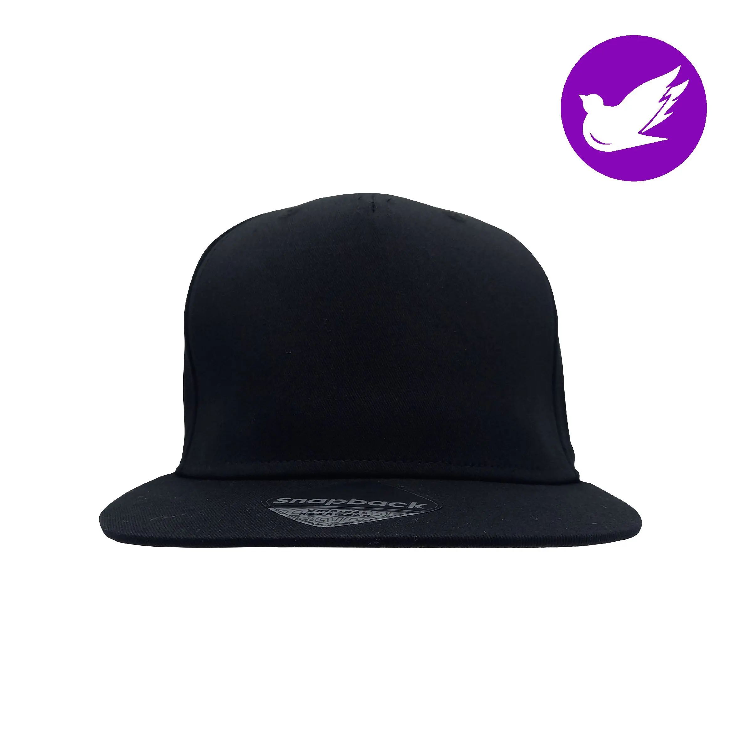 SNAPBACK LIPPIS omalla tekstilläsi Materiaali: 100 % puuvillatwilliä Saumaton etuosa, 5-paneelia Suorassa lipassa foliotarra Muovisäätö
