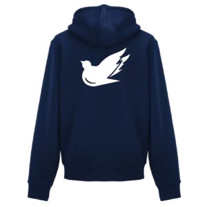 Russel Authentic unisex huppari tummansininen omalla tekstillä • Materiaali: 80 % rengaskehrättyä kampapuuvillaa, 20 % polyesteriä • Paino: 280 g/m² • Kolmilankakudonta, päälikerros pehmeää puuvillaa • Kaksinkertaisessa hupussa kankaanvärinen litteä nauha • Kengurutaskussa läpivienti ja kauluksessa lenkit kuulokkeiden johdolle • Harjattu sisäpinta