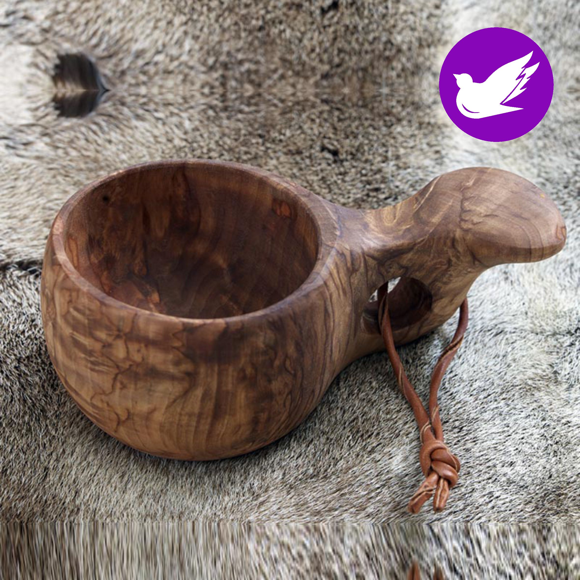 Kuksa omalla tekstilläsi Koivunpahkakuksa 1,5 dl.